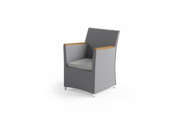 Záhradná hliníková jedálenská súprava  TOLEDO II Stone&Wood 2 OUTLET