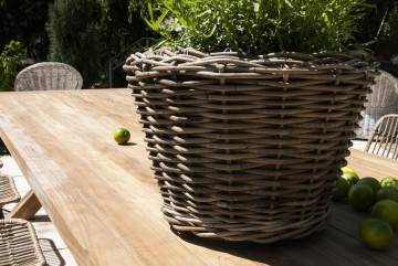 Záhradný ratanový kvetináč GRASSE Ø 52 cm x výška 48 cm