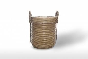 Záhradný ratanový kvetináč AMIENS ⌀35cm  výška 45cm natur