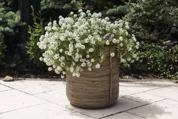 Záhradný ratanový kvetináč AMIENS ⌀35cm  výška 45cm natur