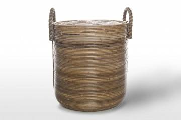 Záhradný ratanový kvetináč AMIENS ⌀45cm  výška 50cm natur