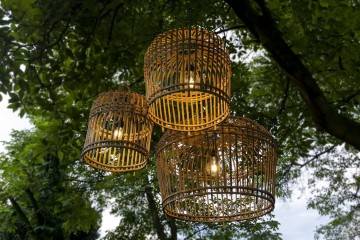 Záhradná ratanová lampa TOULOUSE ⌀54cm x výška. 54cm natural