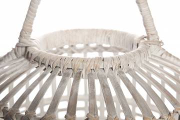 Záhradná ratanová lampa TOULOUSE ⌀54cm x výška. 54cm biela