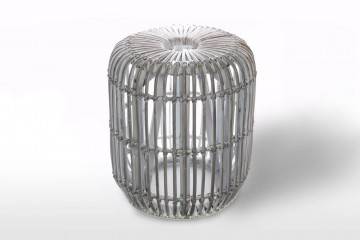 záhradný ratanový stolík / taburet CANNES 52 cm natur